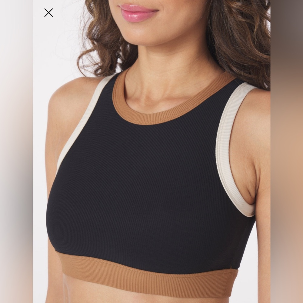Glyder Black Sports Bra Racerback Moisture-Wicking